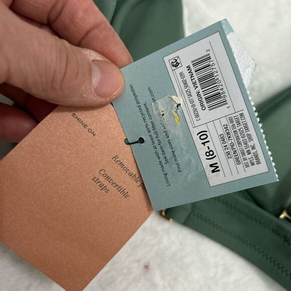 Shade & Shore Green Plunging Bikini Top – Size Medium (NWT) - Picture 5 of 5